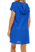 ZIP-UP FRONT HOODIE WITH RAGLAN SLEEVE DRESS - WAFFLE - PLUS SIZE